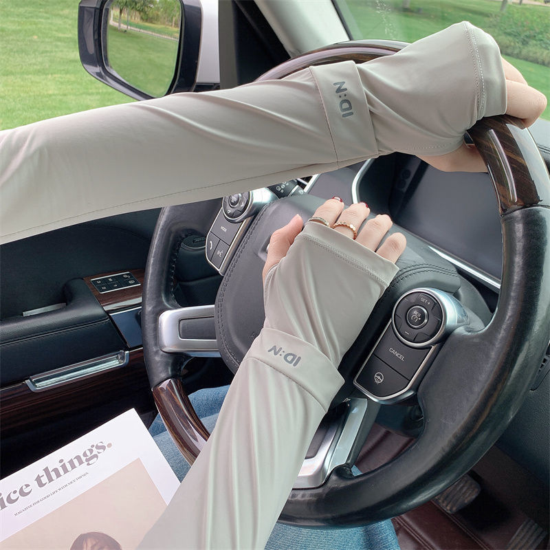 Summer ice silk sun protection ice sleeves, UV protection, high appearance level, student female outdoor cycling and driving trendy ice silk sleeves pic 23