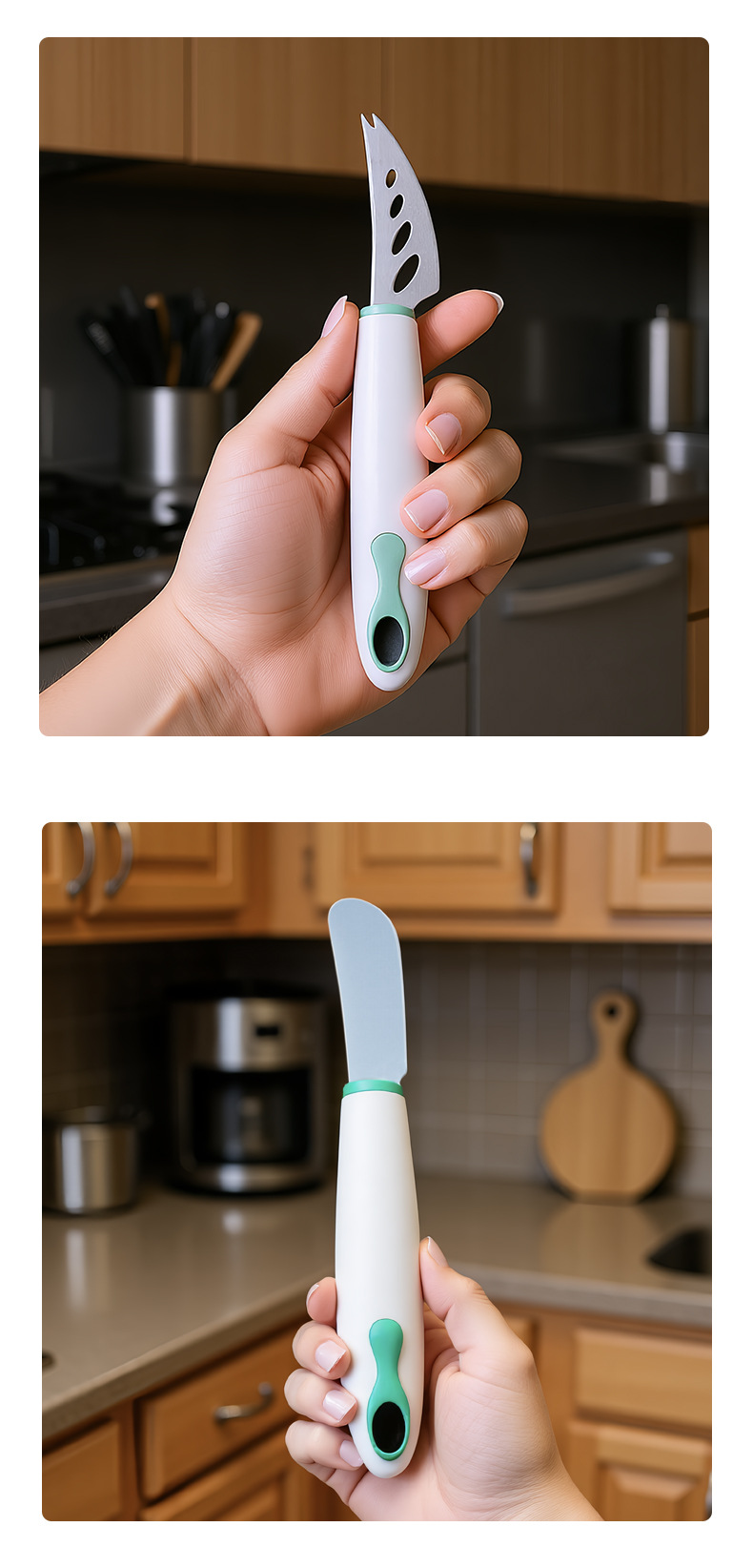 Stainless steel kitchen small tool set with storage seat, peeler, fruit knife, egg beater, baking complementary food tool combination pic 10