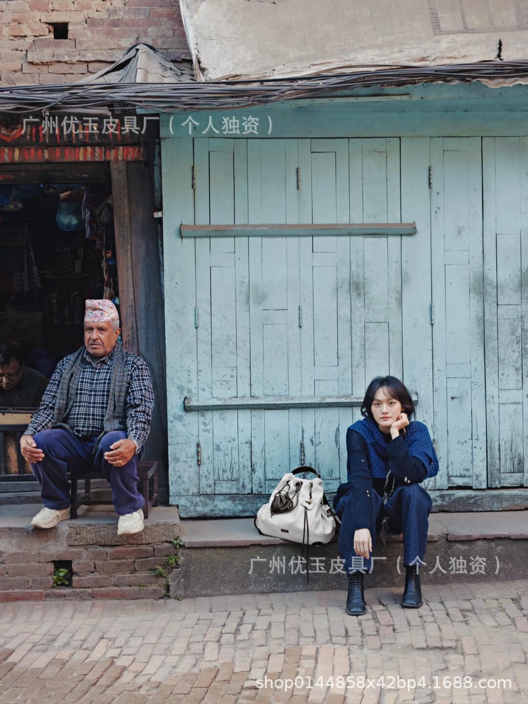 【文淇同款】Songmont山下有松百纳系列双肩包女大容量通勤电脑包详情12