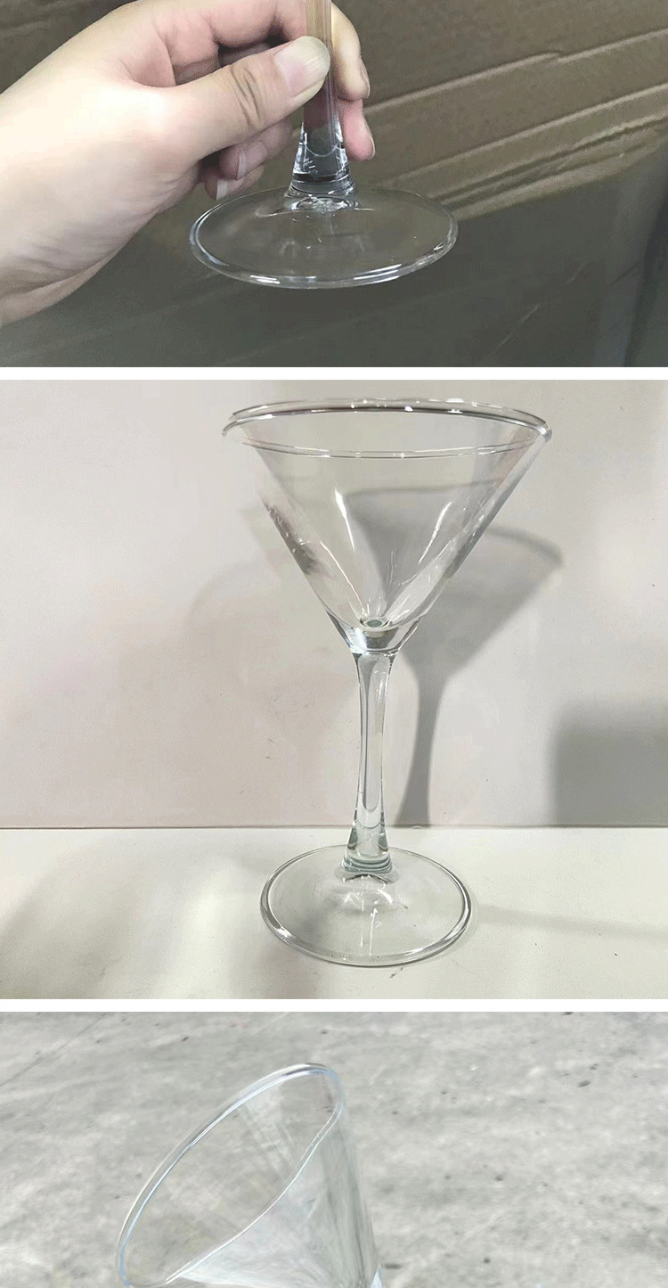 鸡尾酒杯三角杯玻璃酒杯马天尼杯创意高脚杯酒吧杯杯子古典调酒杯详情4