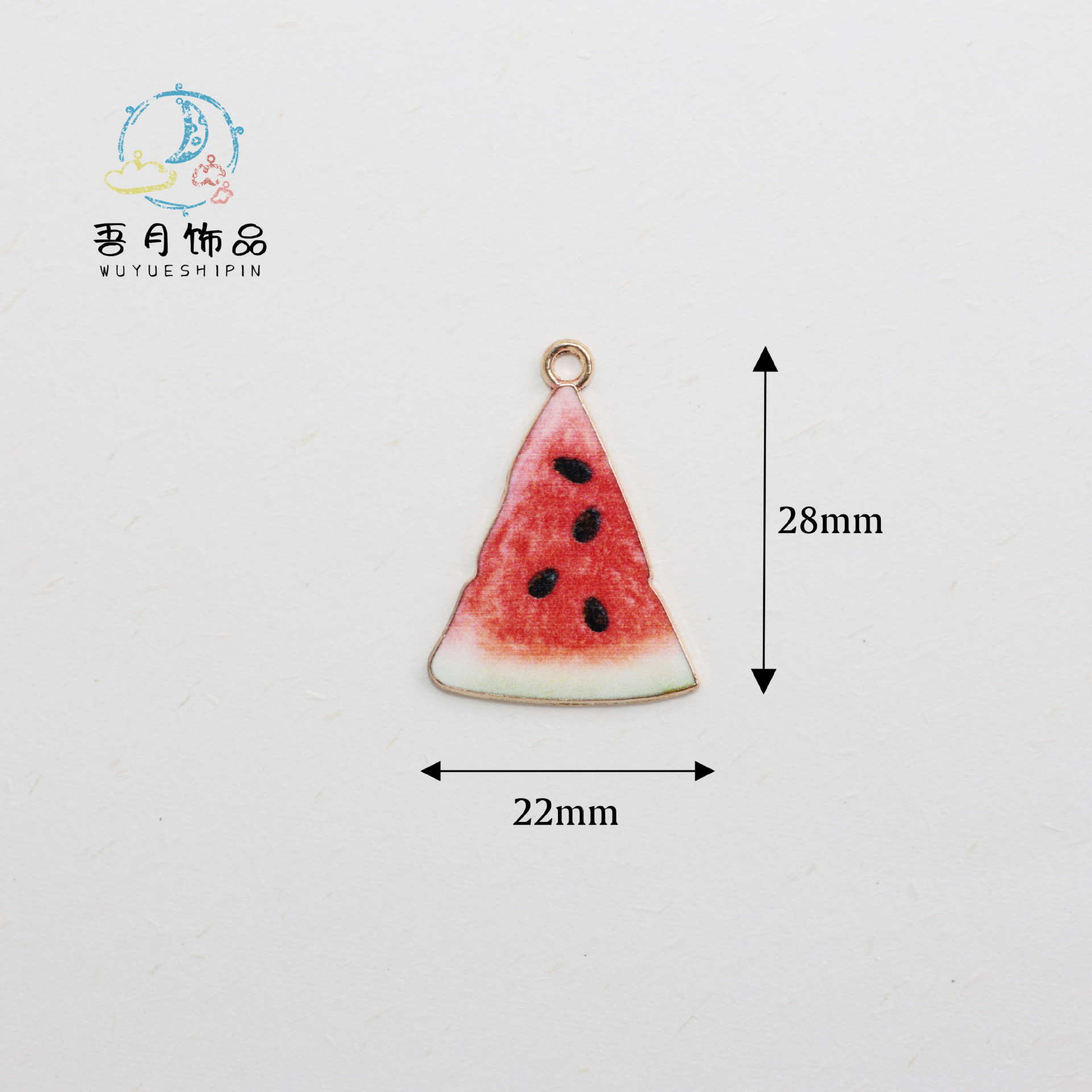 水果西瓜草莓樱桃手链项链耳环耳饰合金滴油饰品配件手工diy材料详情4