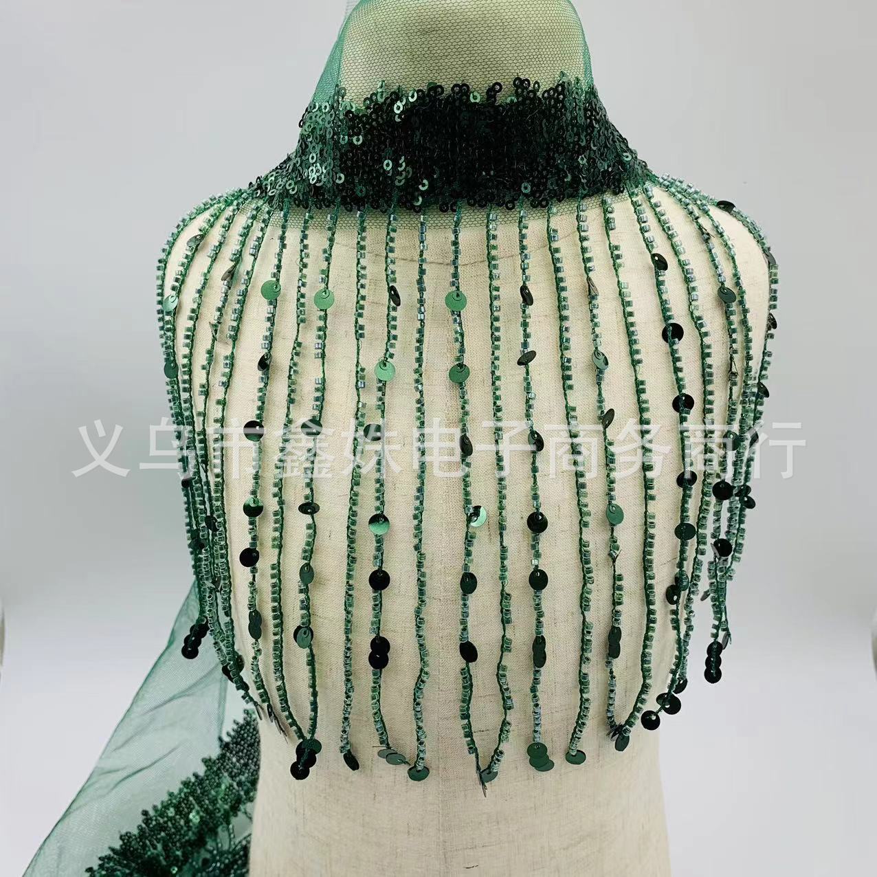 In stock, there are tassel sequins, beaded fabric curtains, stage performance decorations pic 6