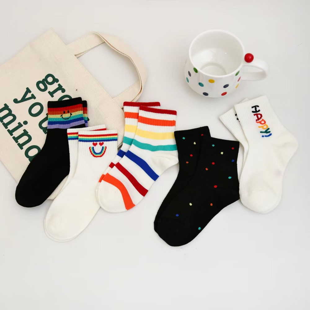 薄棉网眼宝宝袜子男童女童儿童中筒袜男女中筒卡通春夏新款棉袜详情1