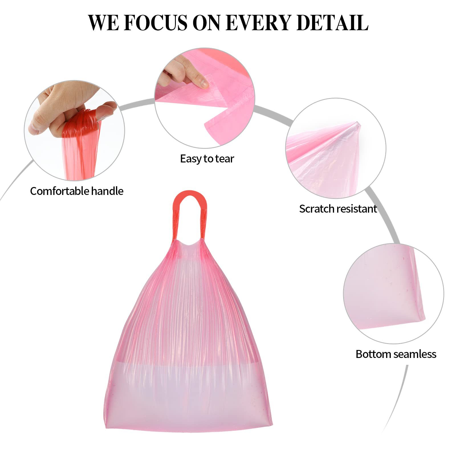 外贸跨境抽绳式垃圾袋香味 薰衣草/香草/柠檬香/玫瑰香 英文包装详情6