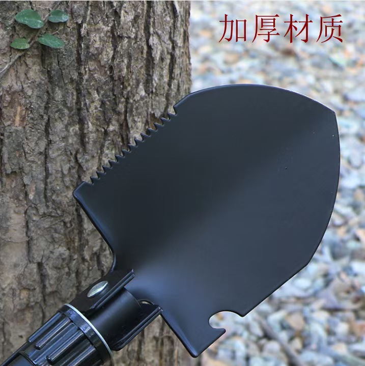 户外多功能用品铁锹折叠铲小号带指南针山地野营铲便携式折叠钓鱼详情2