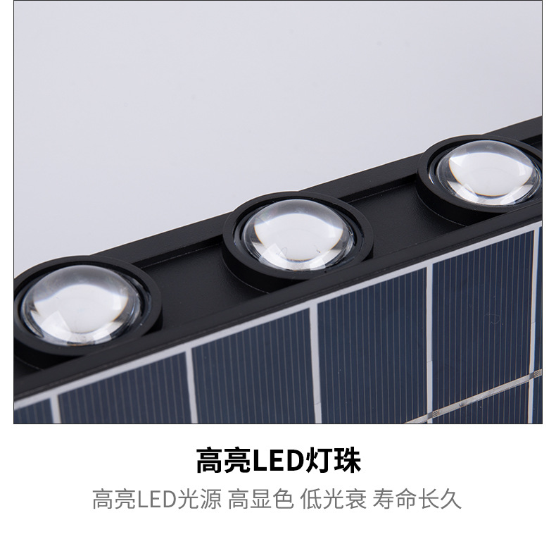 明帆跨境太阳能洗墙射灯氛围灯别墅花园上下发光壁灯led太阳能板详情3