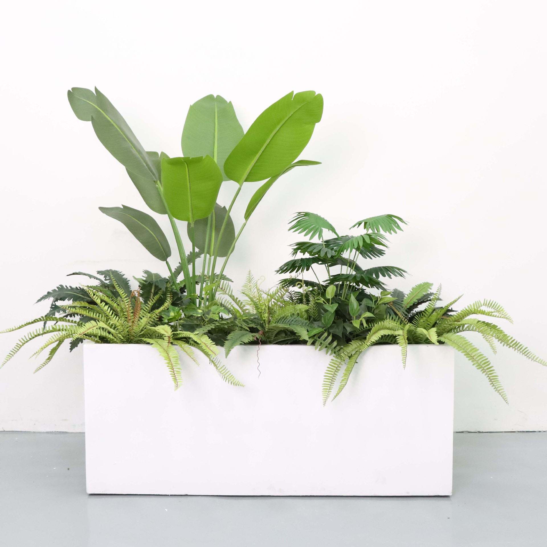 Artificial green plants, potted plants, artificial trees, landscape Spaces, plant landscaping, indoor staircase, corner decoration and matching pic 2
