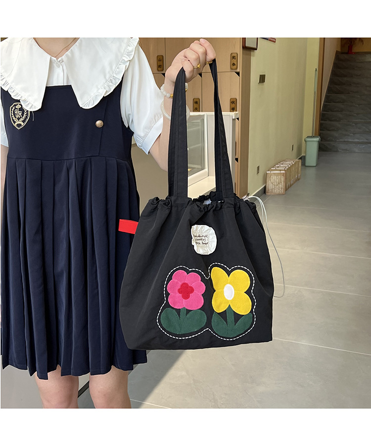 春夏新款小花布包潮流刺绣花朵托特包时尚2025ins 风包女上班通勤详情30