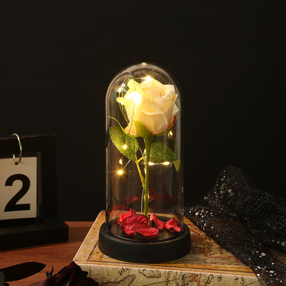 永生花玫瑰花高级香皂LED发光设计 鲜花艺术品 闺蜜生日情人节礼物 现货批发优质选择详情10