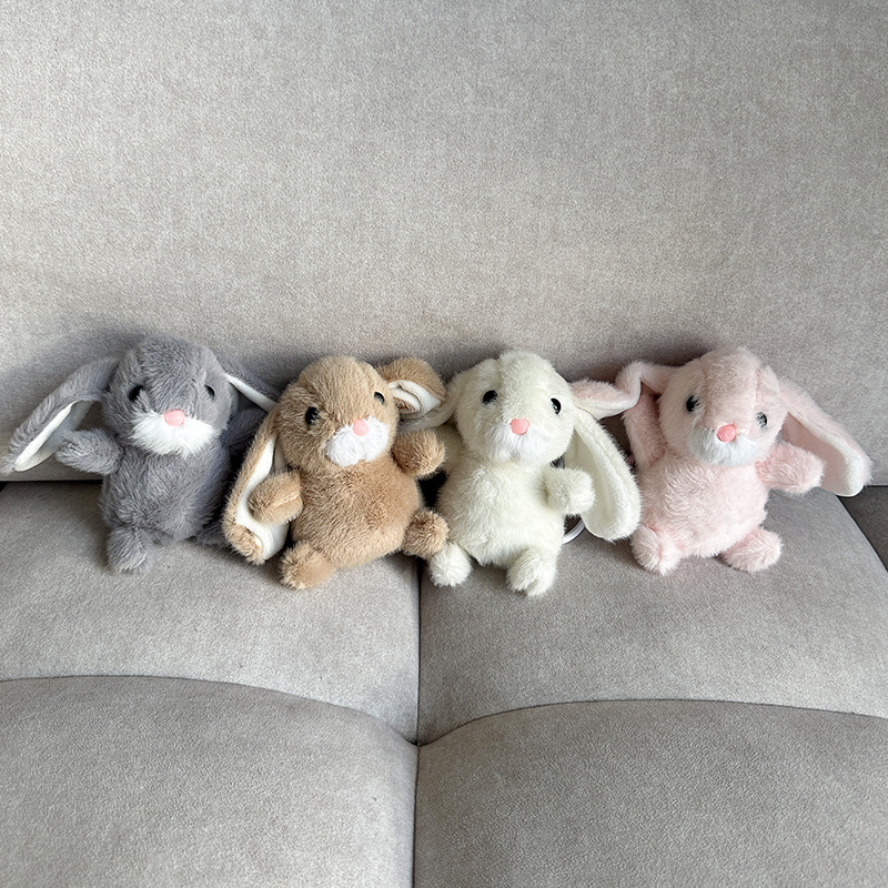 Sweet little rabbit dolls, comforting and accompanying long-haired, big-eared rabbit plush toys, keychains, bags, pendants, figurines, gifts pic 9
