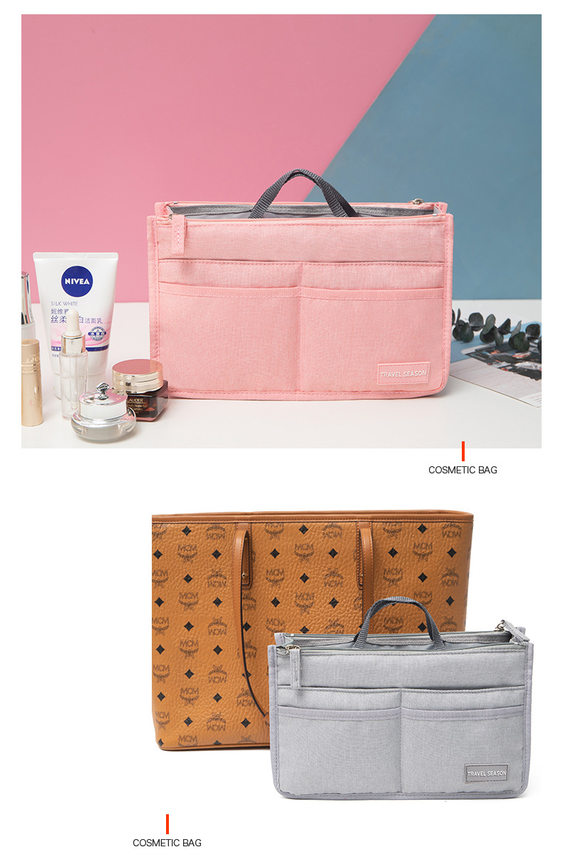 化妆包大容量ins风高颜值时尚内胆包双拉链手提整理收纳袋包中包详情15