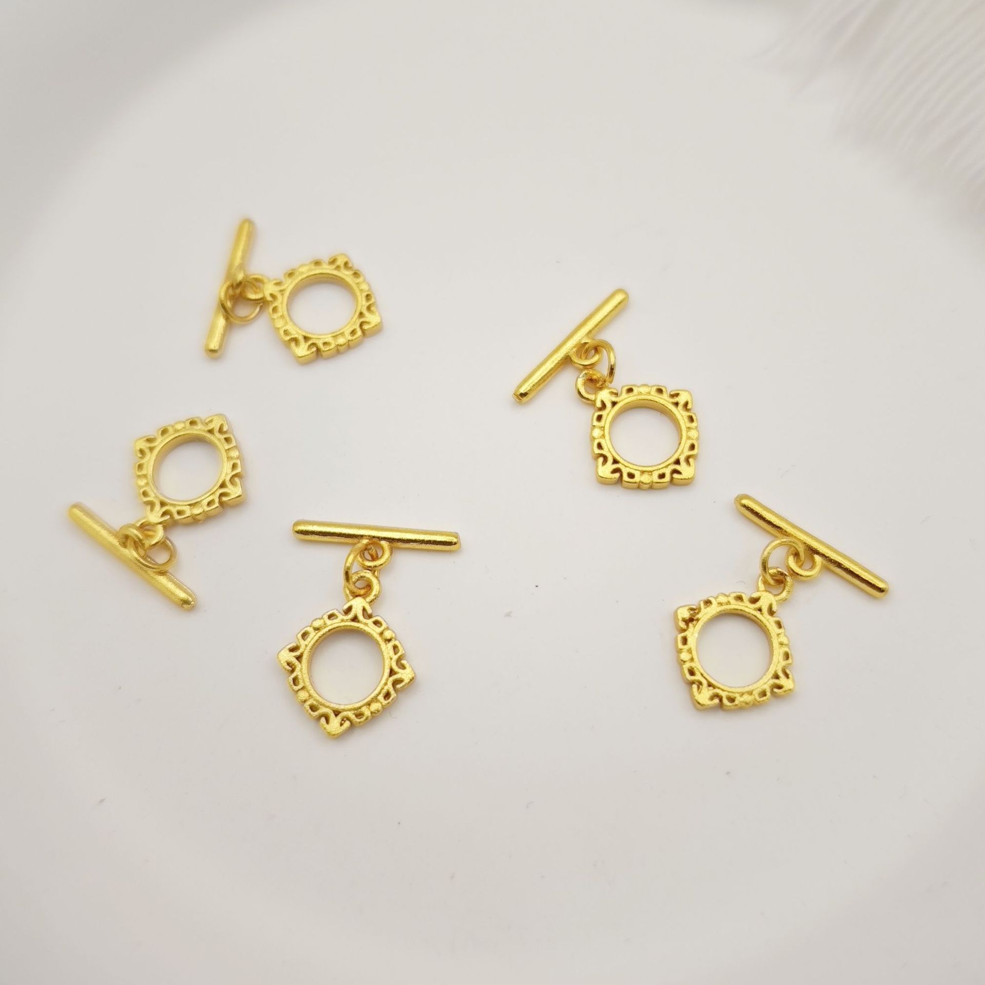 Color-preserving pure copper plated with ancient gold OT clasp necklace, bracelet, and end connection clasp diy accessory factory pic 13