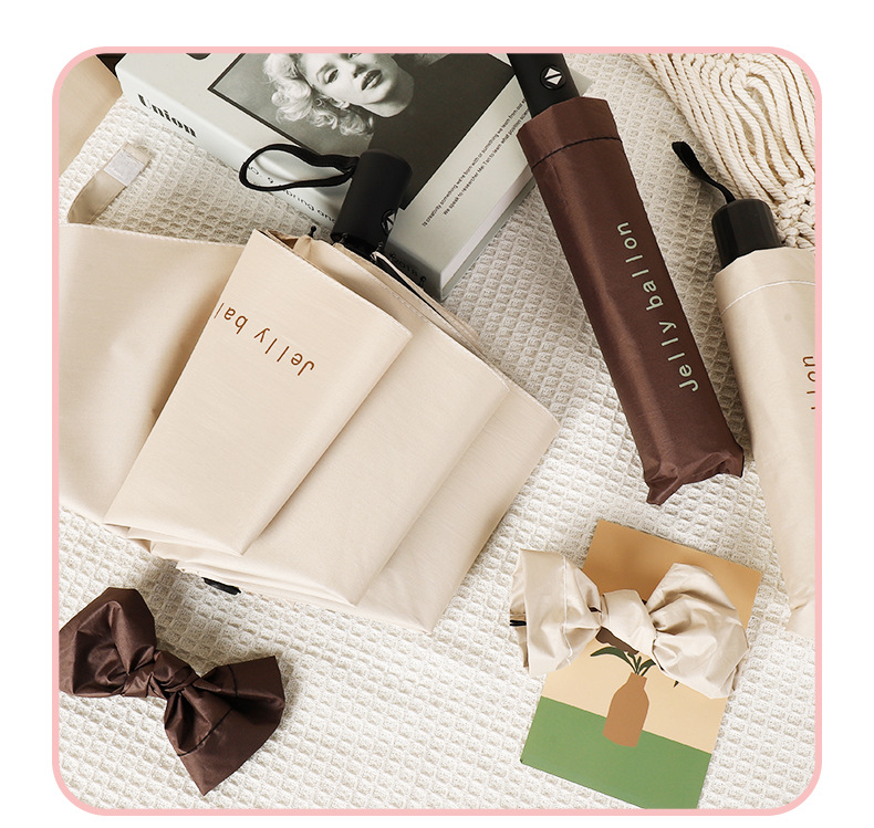 全自动雨伞女晴雨两用加固结实折叠遮阳伞防晒防紫外线黑胶太阳伞详情14