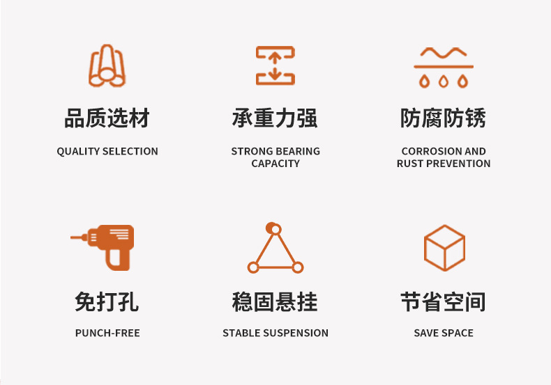 跨境浴室门后挂篮多层铁艺免打孔可折叠收纳架厨房卧室门后置物架详情3