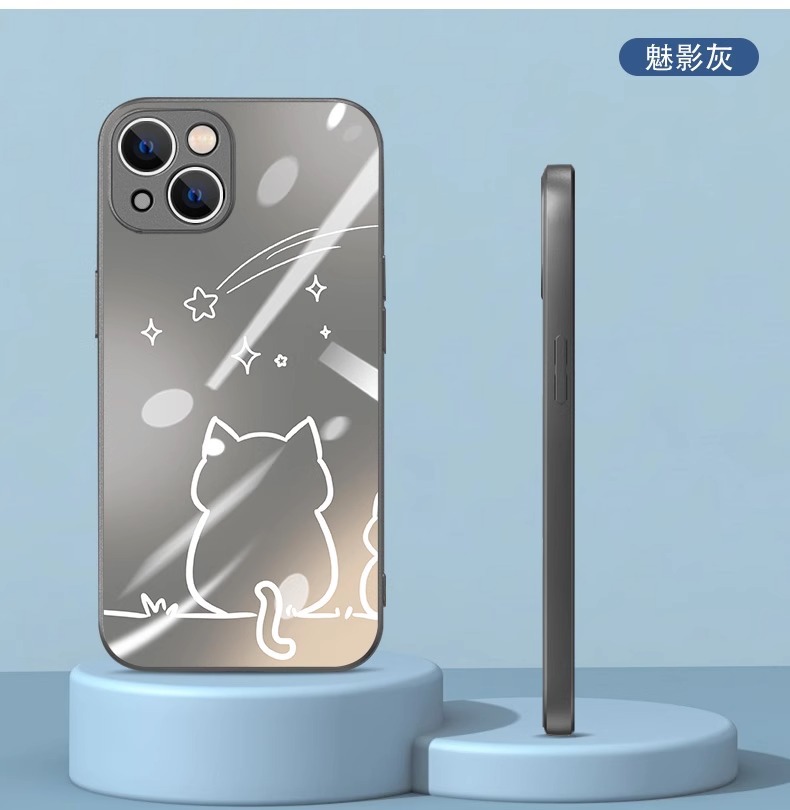 IPhone 16 phone case 13promax Protective case iPhone 12 Mini Painted 15 Cat 11 Couple 14plus pic 16