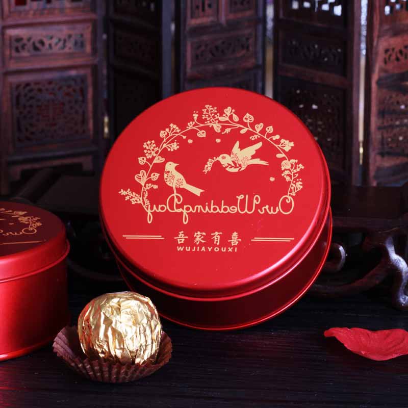 婚庆喜糖盒子批发心形糖盒圆筒马口铁结婚糖盒喜糖盒正方形礼详情1