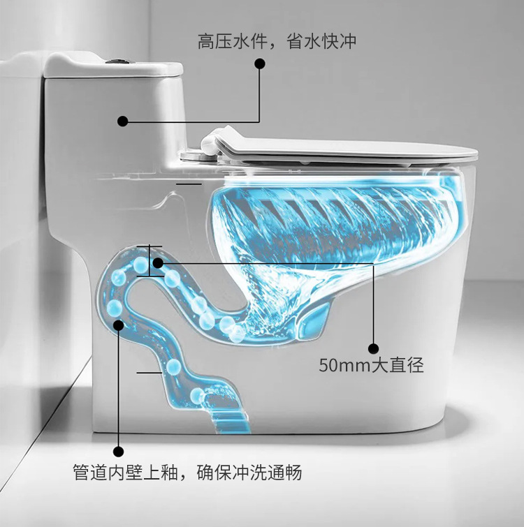 家用出租屋抽水马桶工装大口径卫浴酒店虹吸式防臭坐厕陶瓷坐便器详情7
