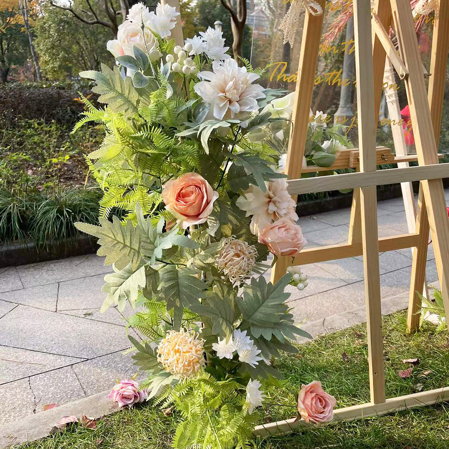 仿真绿植植物水草尤加利仿真壁挂装人造花植物diy配件详情8