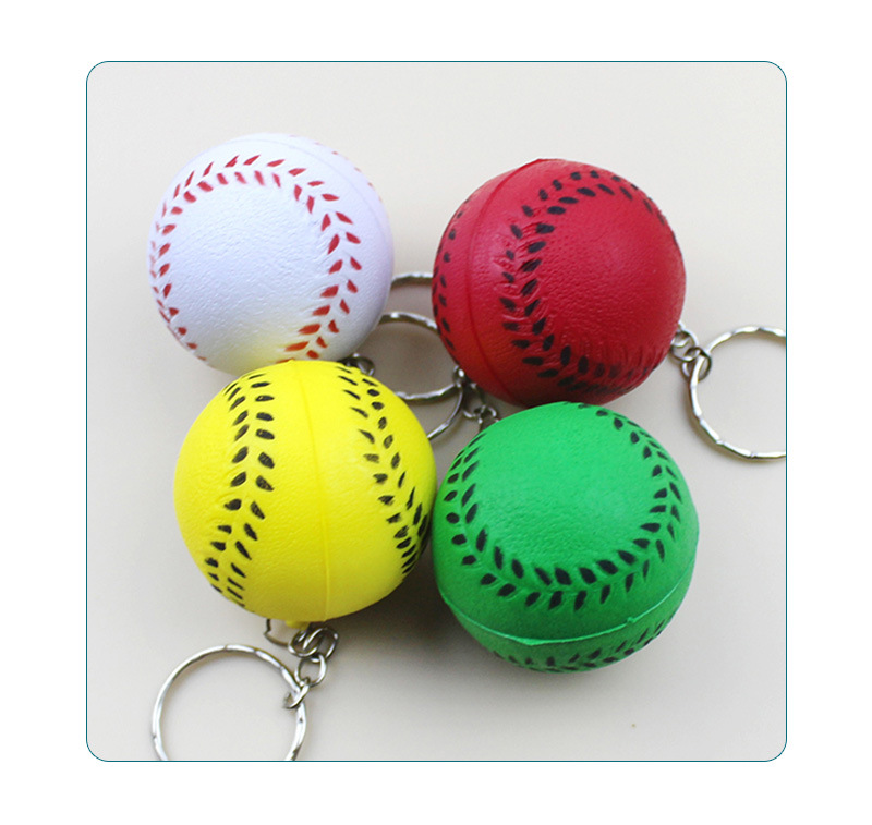 Amazon cross-border toy ball manufacturer, stress-relieving and stress-releasing balls, 4cmPU balls, keychains, elastic balls customization pic 13