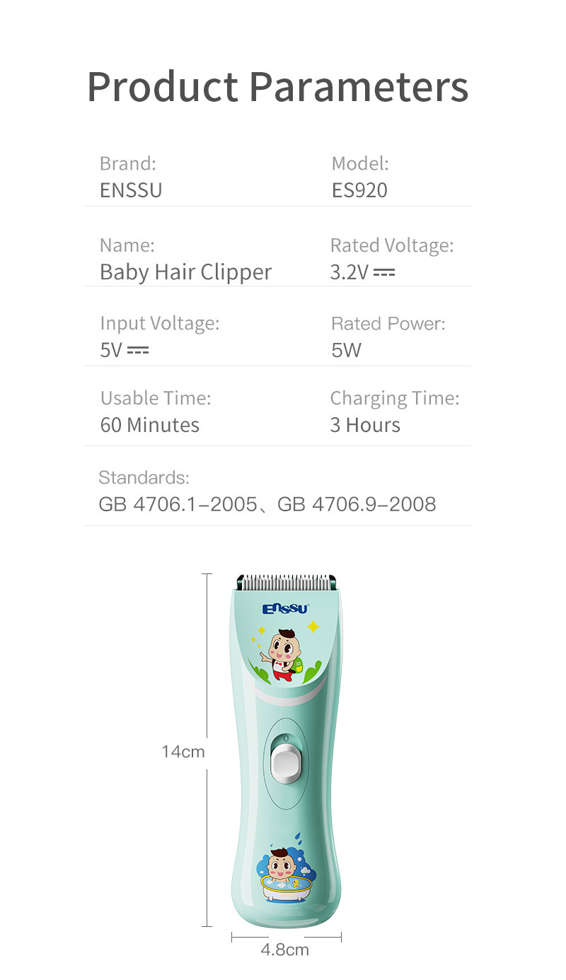 Sakura Baby Hair Clipper, a special hair cutting tool for babies, features ultra-quiet automatic hair suction and is a perfect electric clipper for newborns pic 16