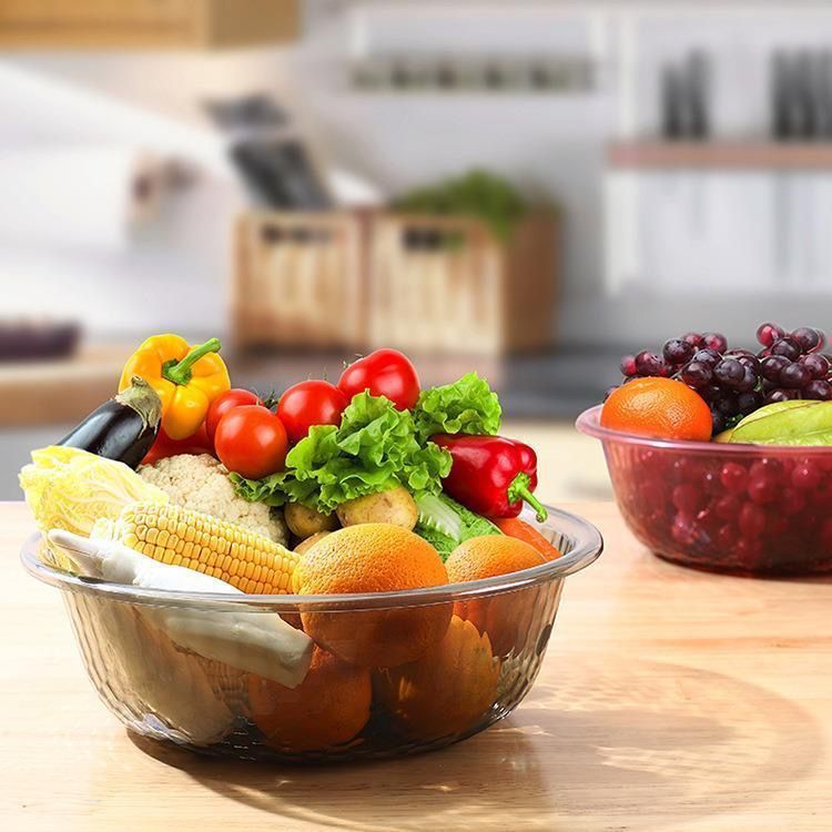 【 Zone 2-2 】 Tempered transparent Basin /200 yuan per box, thickened transparent water-splashing basin, household tempered basin for laundry, vegetables and toiletries, plastic basin, fruit basin, 2 yuan supply pic 5