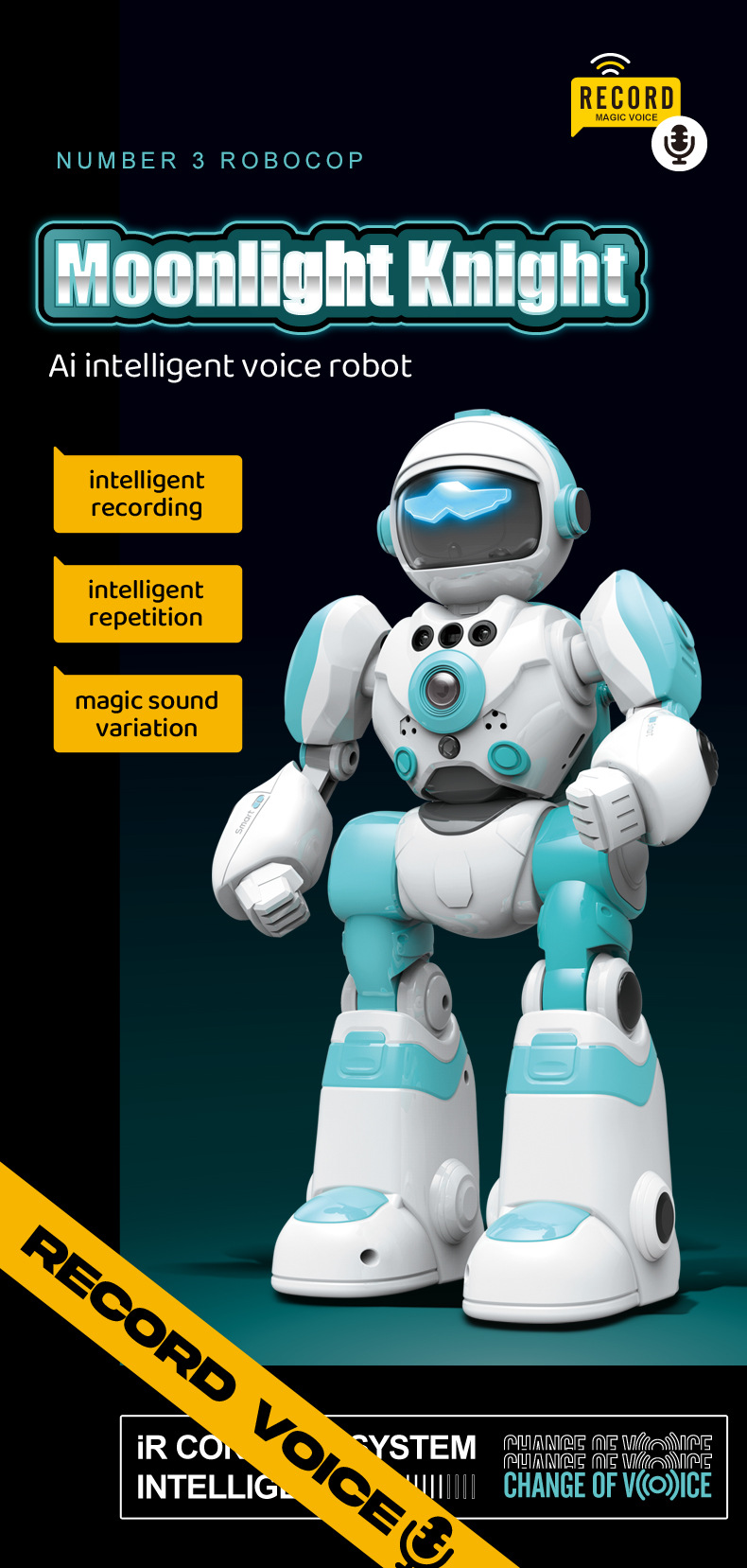 New AI intelligent voice robot, gesture-sensing remote control electric toy, sound and light dancing programmable robot pic 1