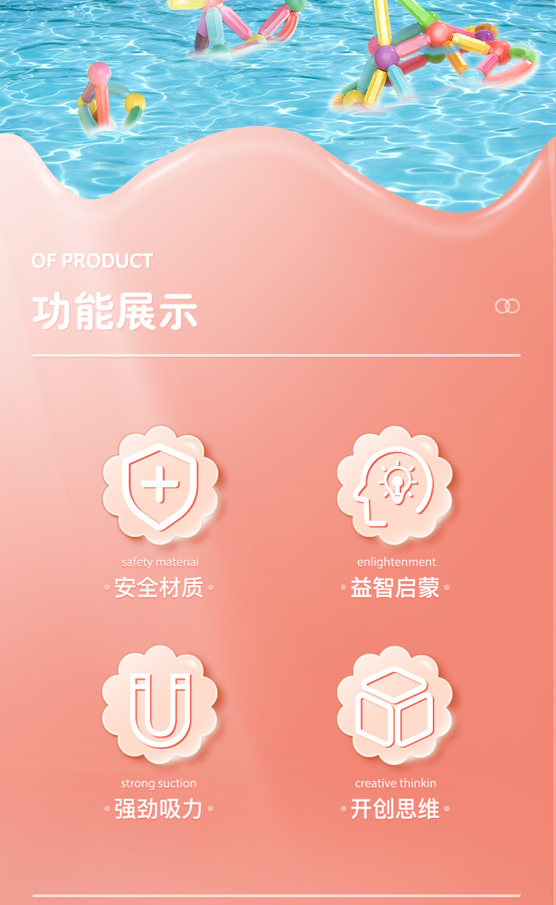 磁力棒跨境专供玩具儿童益智百变积木拼装彩盒装女孩男孩早教玩具详情2