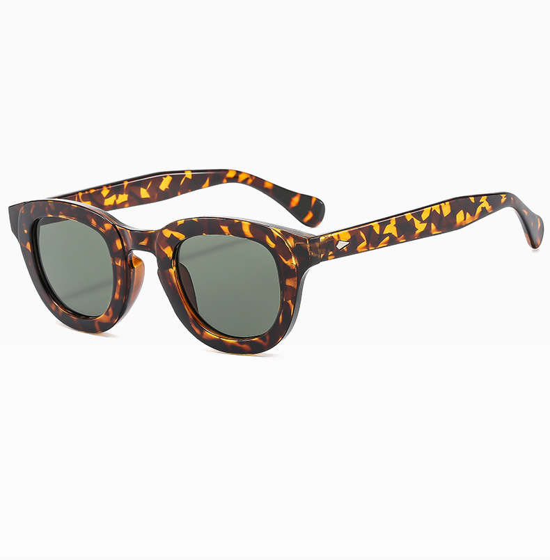 2024夏季新品跨境太阳镜时尚简约几何圆形个性穿搭墨镜防蓝光眼镜详情24