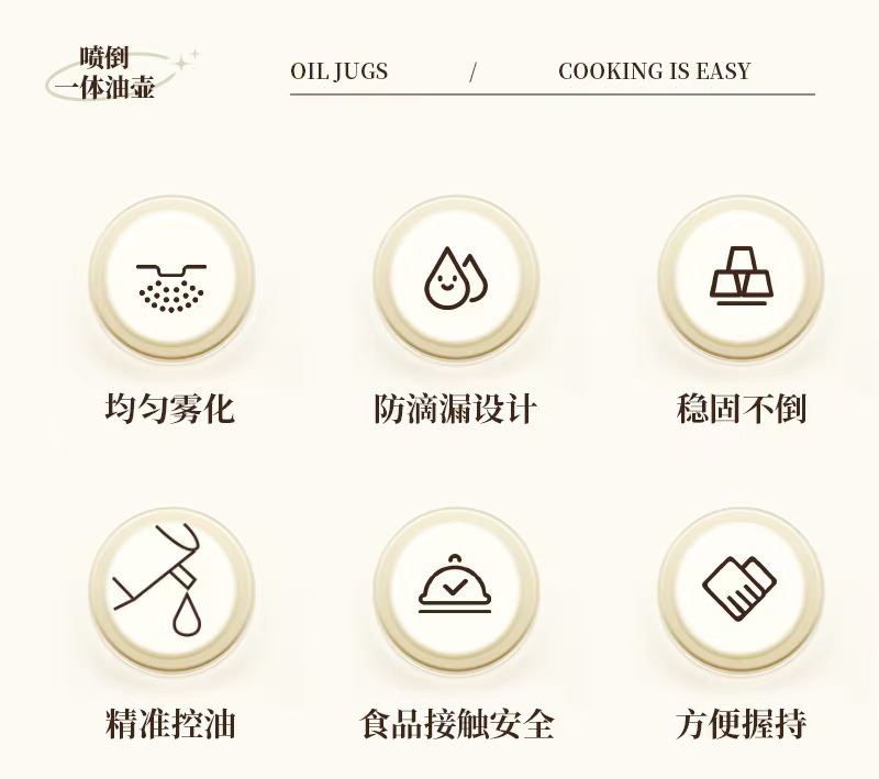 可控定量喷滴一体油壶厨房防漏不挂酱油调料玻璃罐批发日用百货详情2