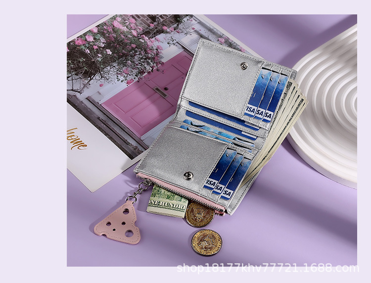 2024新款原创饼干编织短款钱包多卡位小巧精致简约证件包零钱包女详情9