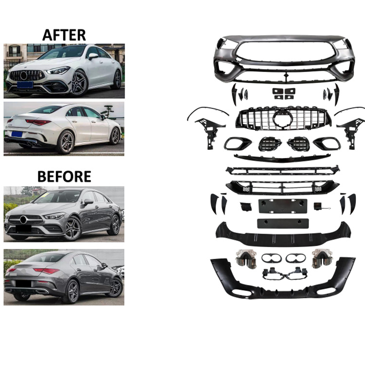 Upgrade from Mercedes-Benz CLA chassis W118 to CLA45 45s body kit modification kit pic 2