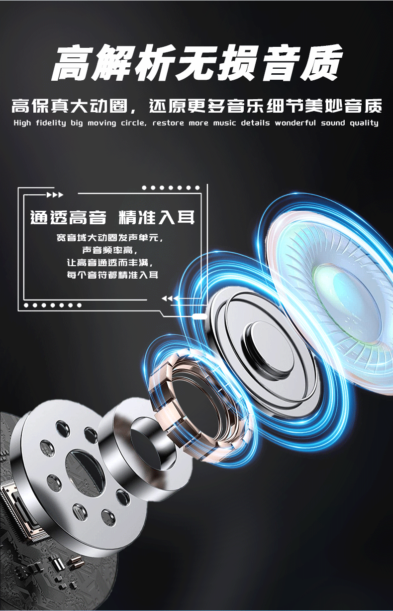 Wholesale of true wireless Bluetooth headphones 2024 In-ear gaming and calling Bluetooth headphones TWS pic 18