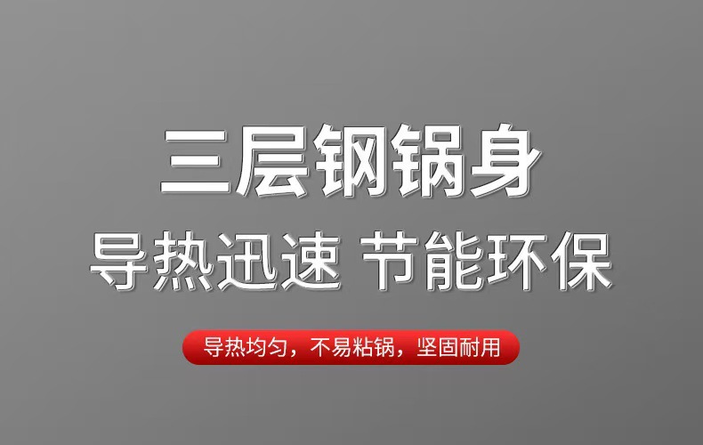 跨境304不锈钢三层钢无涂层平底锅 煎锅煎牛排不粘通用圆煎锅厂家详情7