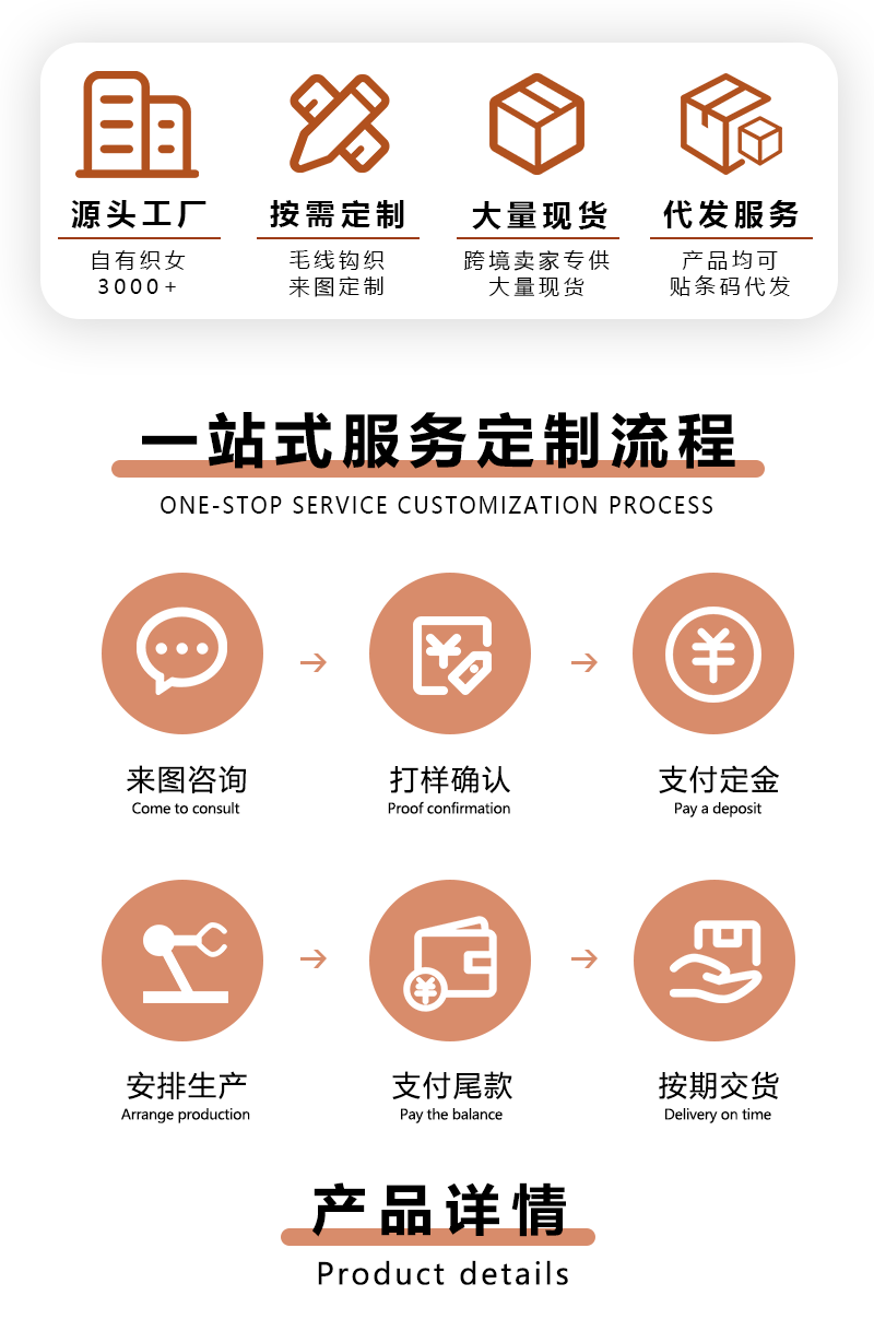 跨境爆款钩织牛仔帽玩偶情绪玩偶纯手工励志抱卡玩偶系列精美礼品详情2