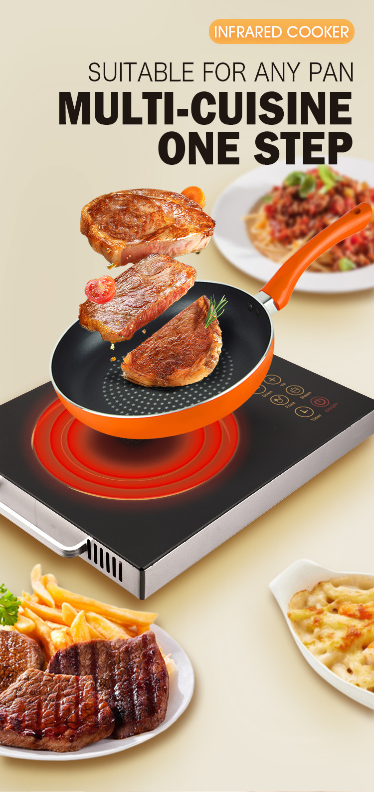 JAMAKY电陶炉家用触摸式电炉2000w大功率节能爆炒电陶炉批发JMK7004详情9