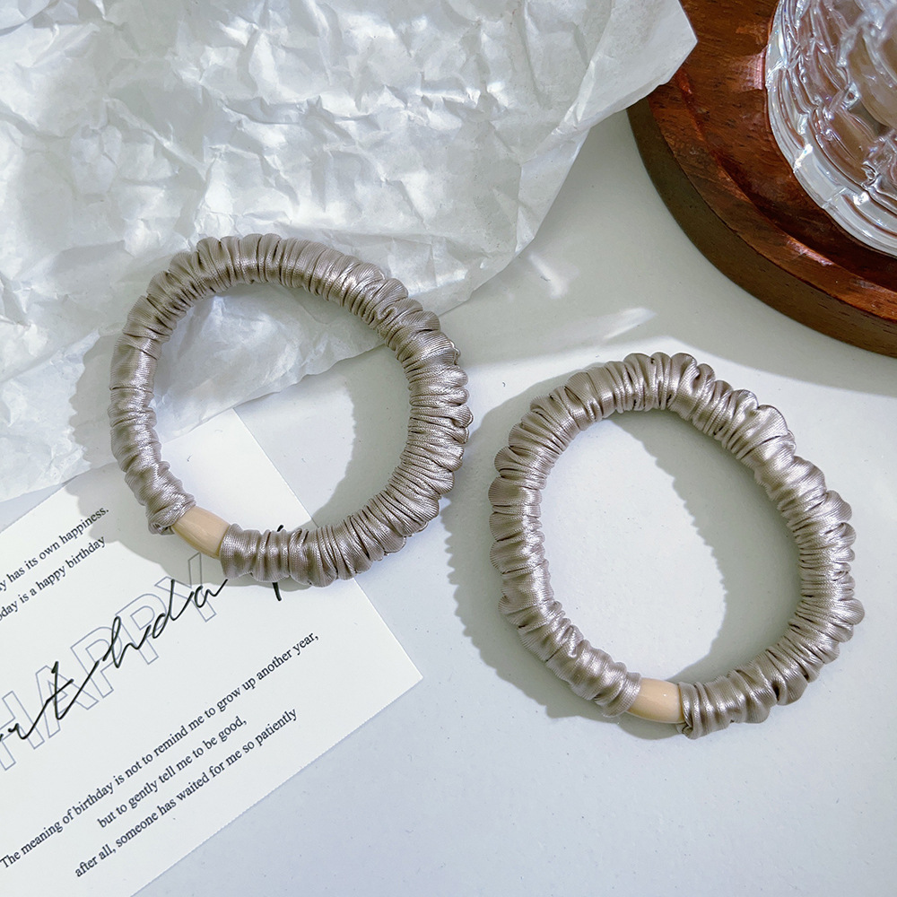 韩版基础简约高弹力冰丝面膜大肠发圈气质纯色头绳发饰发饰头饰详情8