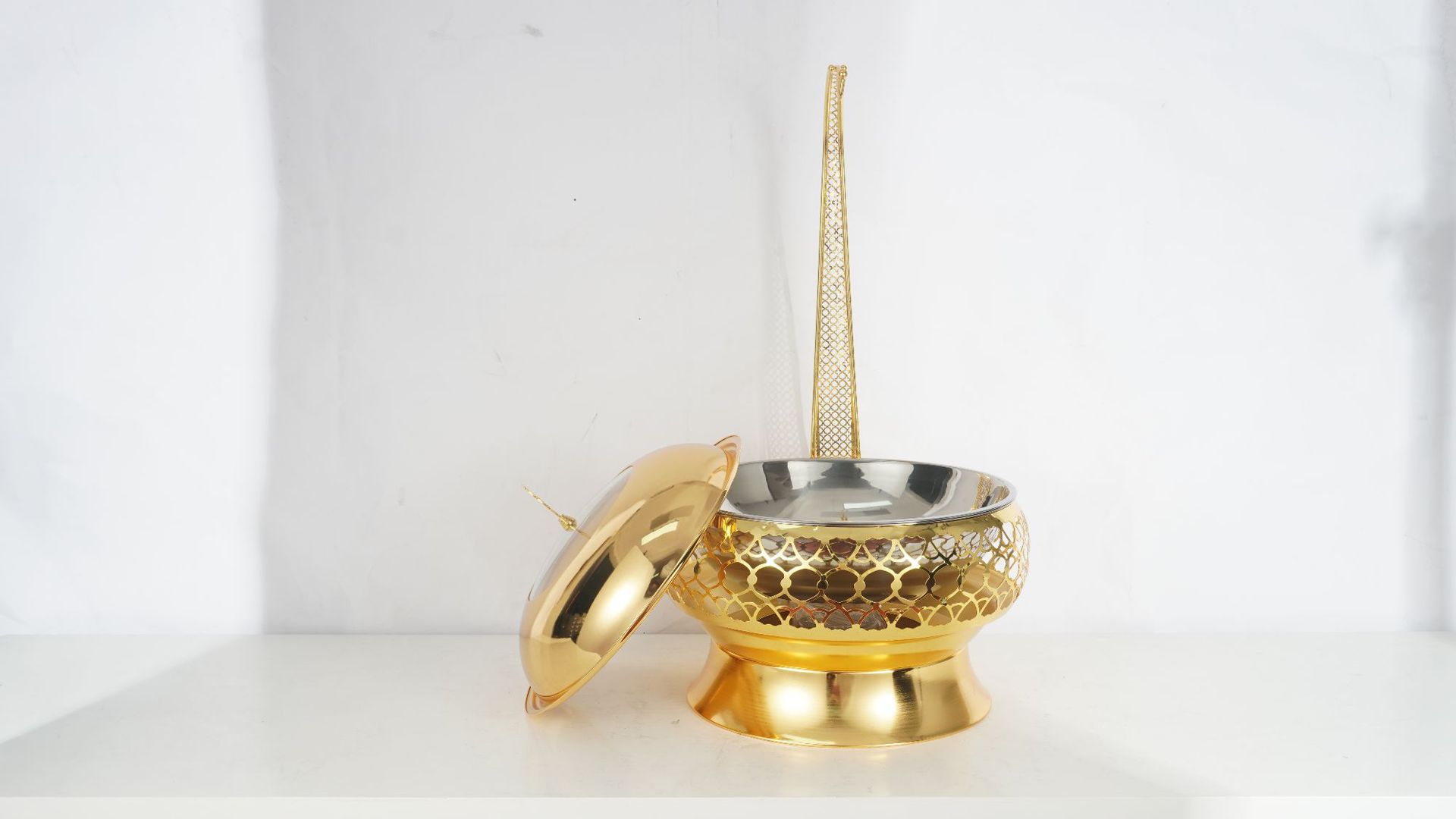 Stainless steel buffet heating stove, alcohol stove, insulated dining stove, hotel restaurant luxury lace stove, Buffet stove, 8L pic 10