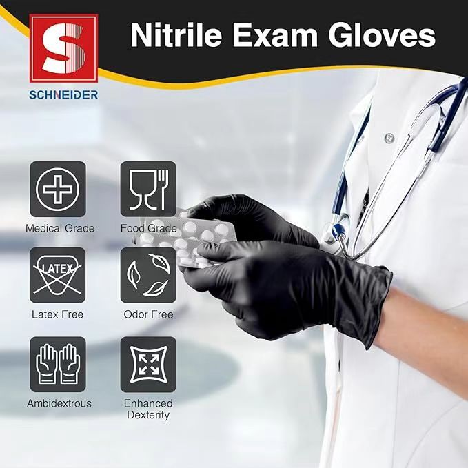 Nitrile gloves加厚防油防水清洁丁晴一次性家用日用高弹丁腈手套详情8