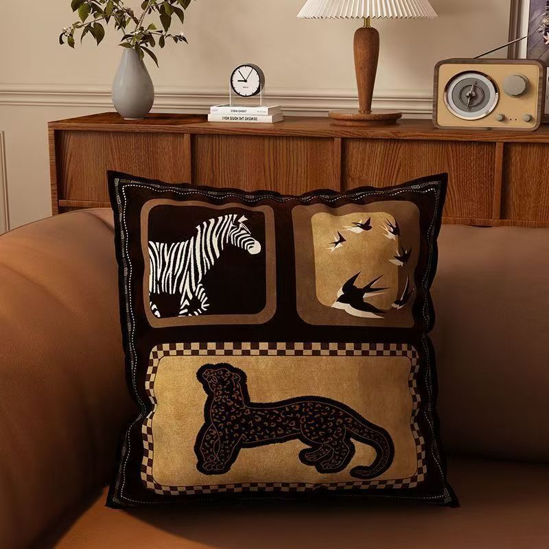 Chinese-style throw pillows, double-sided European and American style, Maillard throw pillow-like sofa cushions, backrest pads, retro throw pillowcases pic 8