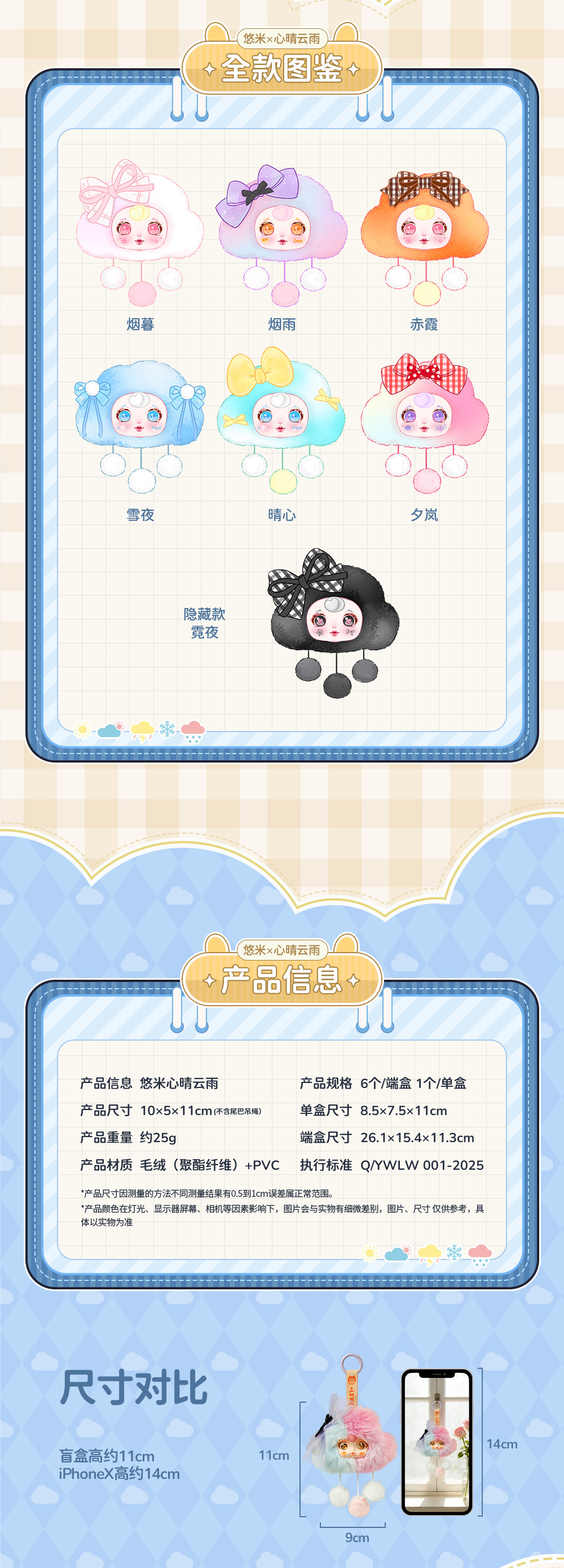 Youmi Xinqingyun Yu plush Pendant Blind Box, featuring a variety of cute plush toy dolls, is a gift blind box for girls pic 2