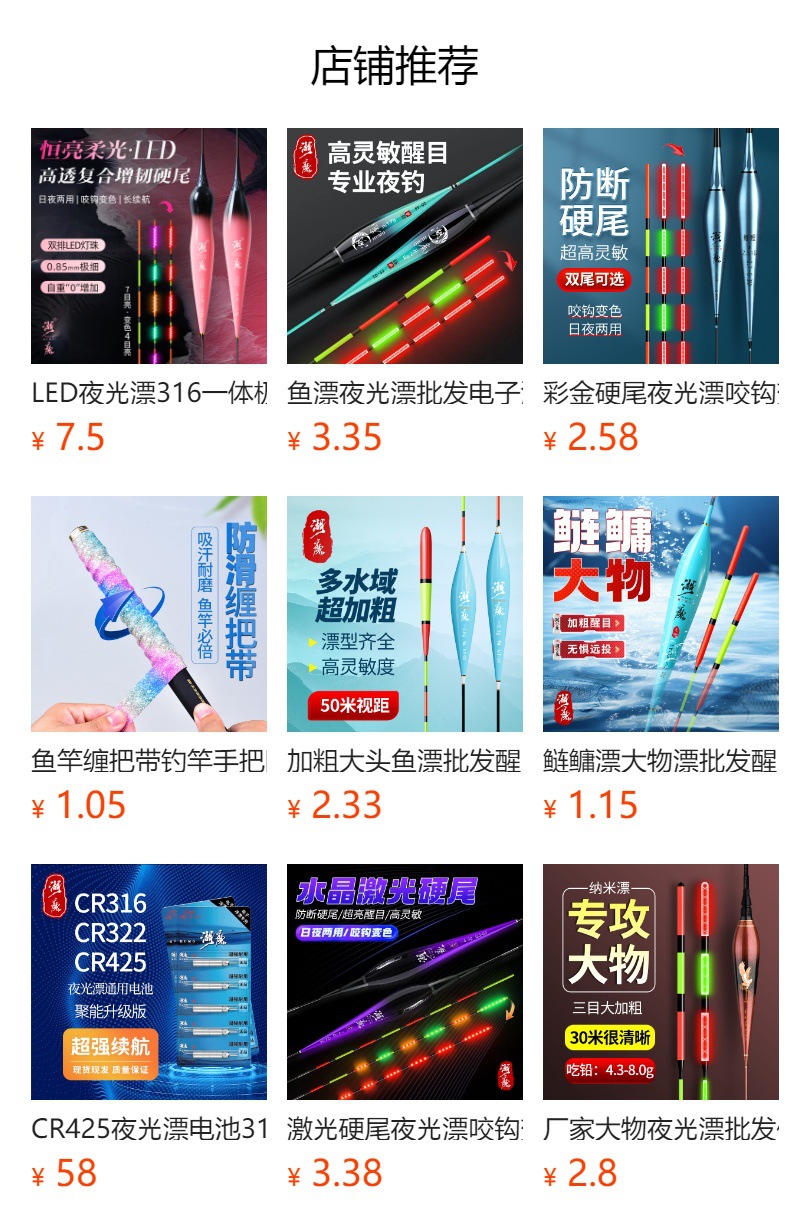 Wholesale float factory price, thickened and eye-catching fish float, highly sensitive crucian carp float, fishing gear, nano float, fishing gear, shallow water large object float pic 1