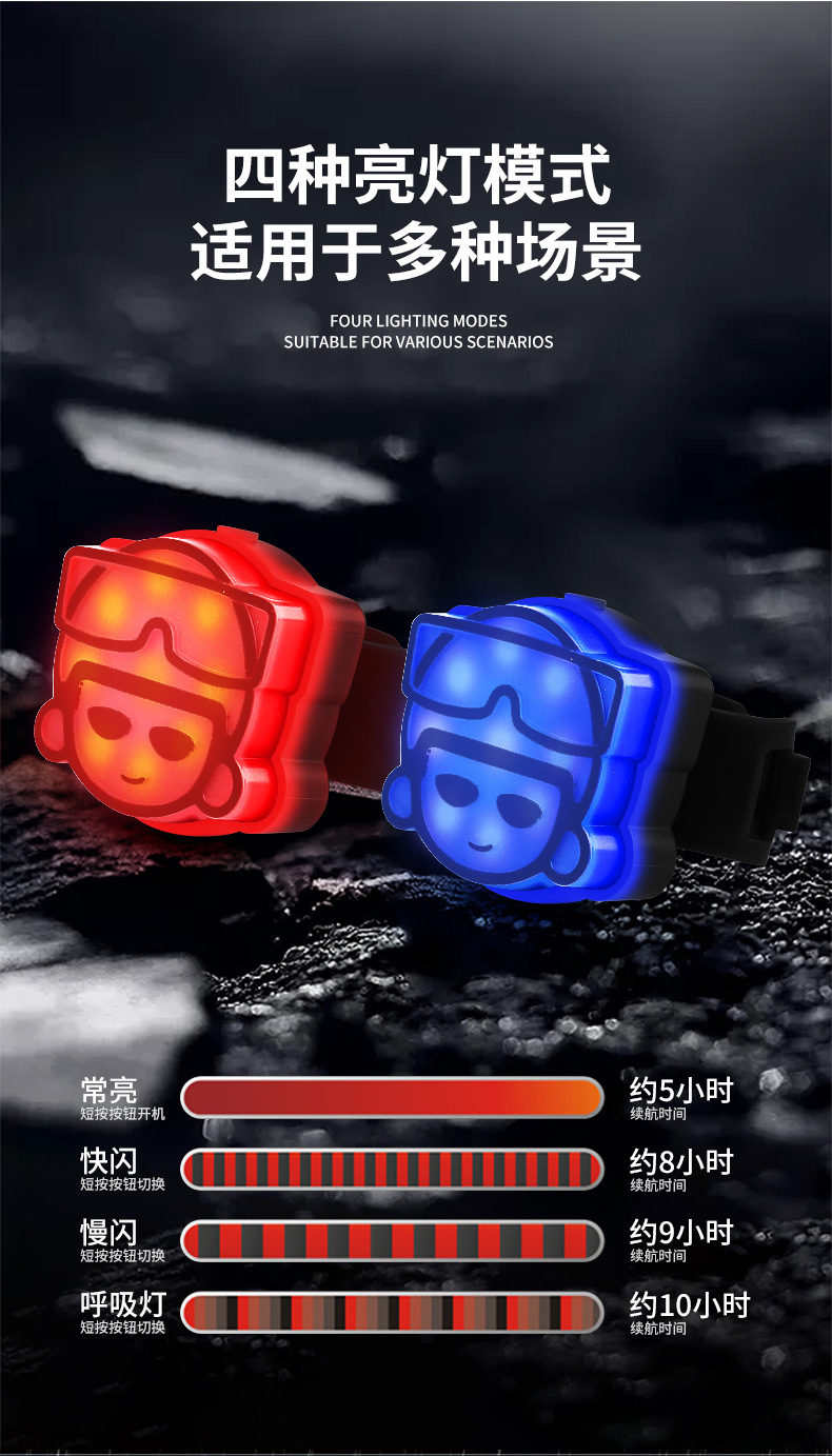 Pet night light dog walking lamp to prevent dogs from getting lost at night, illuminated pendant, charging LED warning, cat and dog flashing night walk pic 6