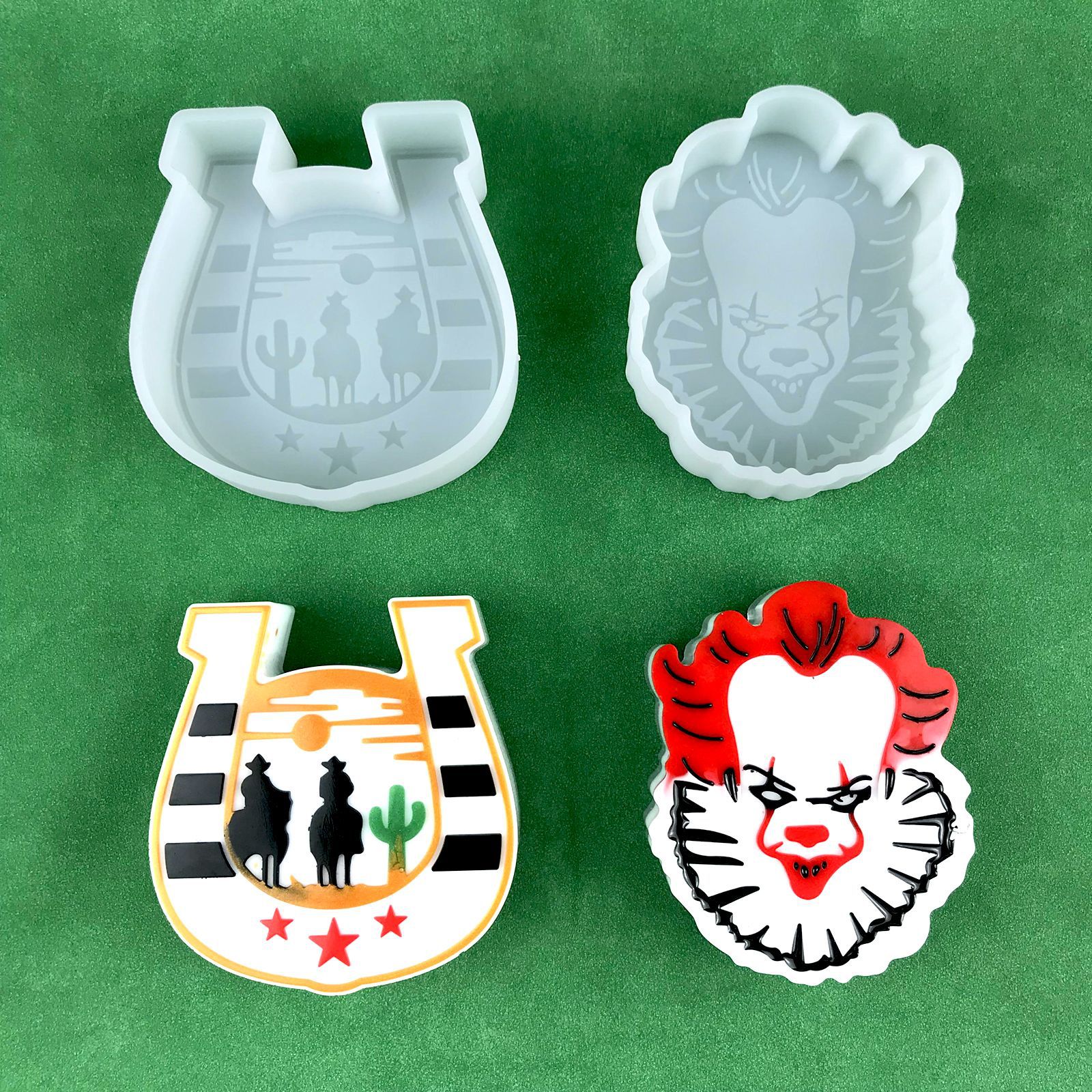 车载香薰滴胶模具DIY月相篝火香薰小丑杰森香薰蜡烛石膏硅胶模具详情7