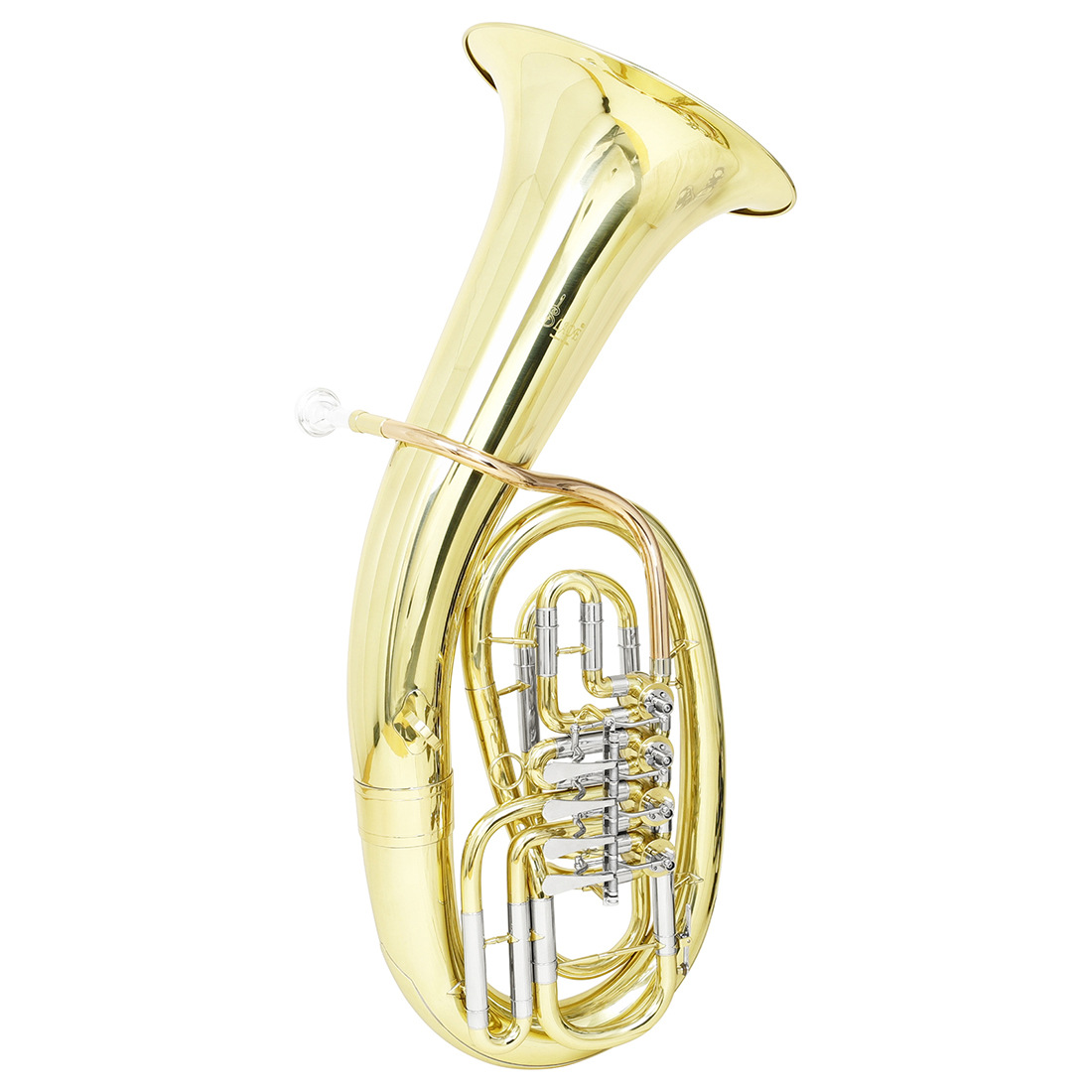 Wholesale of SLADE phosphor bronze four-key flat keyboard bass horn, school band horn, brass instruments, 4-key flat keyboard horn, large holding horn pic 5