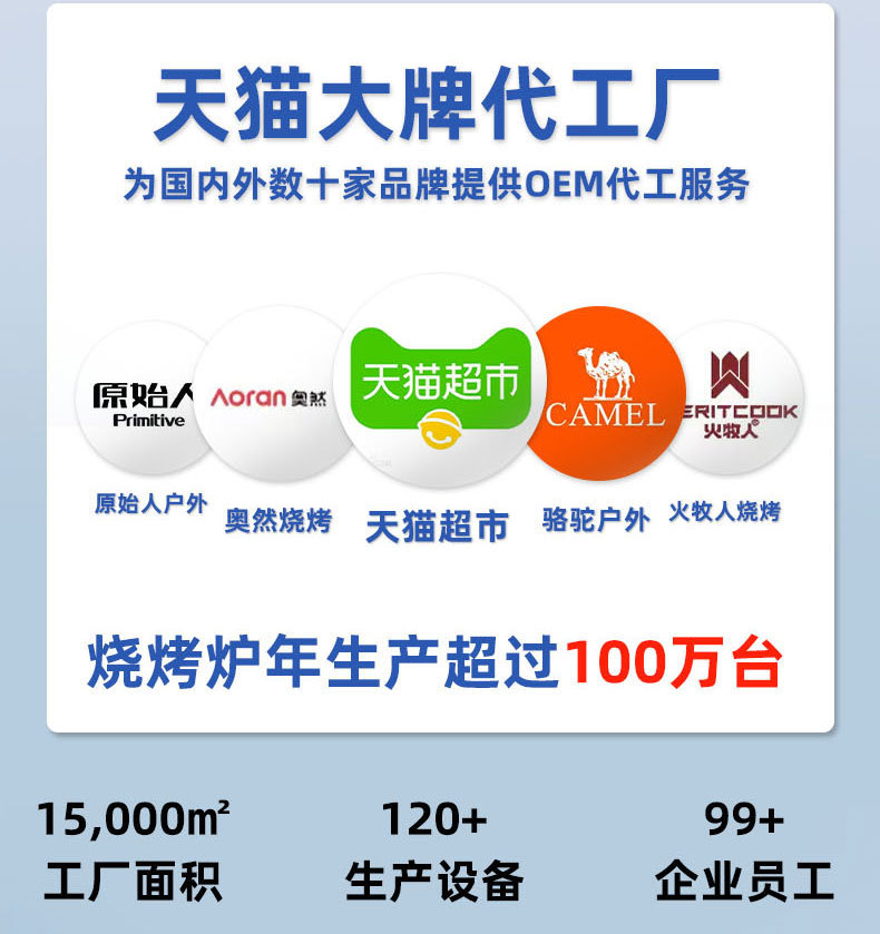 Outdoor camping apple barbecue grill rack is easy to install. Charcoal grill, open-air four-legged grill, barbecue grill, cross-border factory wholesale pic 9