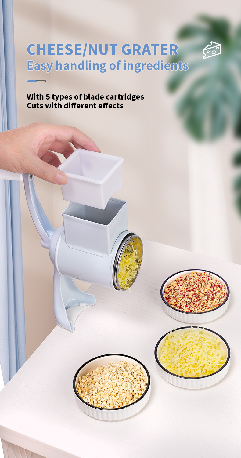 Cross-border Amazon hand-cranked peanut grinder, cheese shred, nut grinder, multi-functional drum grinder pic 1