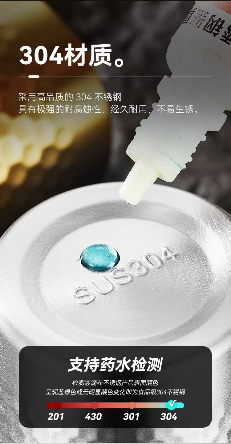 豪凯餐具韩式304不锈钢双层防烫隔热杯 商用啤酒杯餐厅饮料咖啡茶杯子详情5