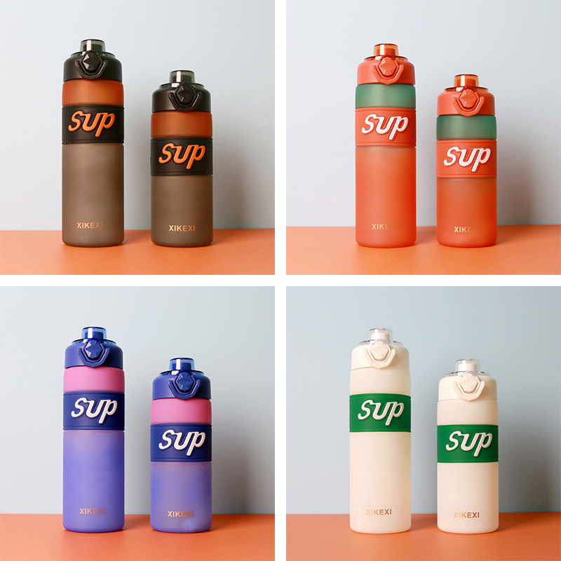 跨境外贸新款渐变色直饮大容量水杯夏男女户外便捷太空杯运动水壶详情2