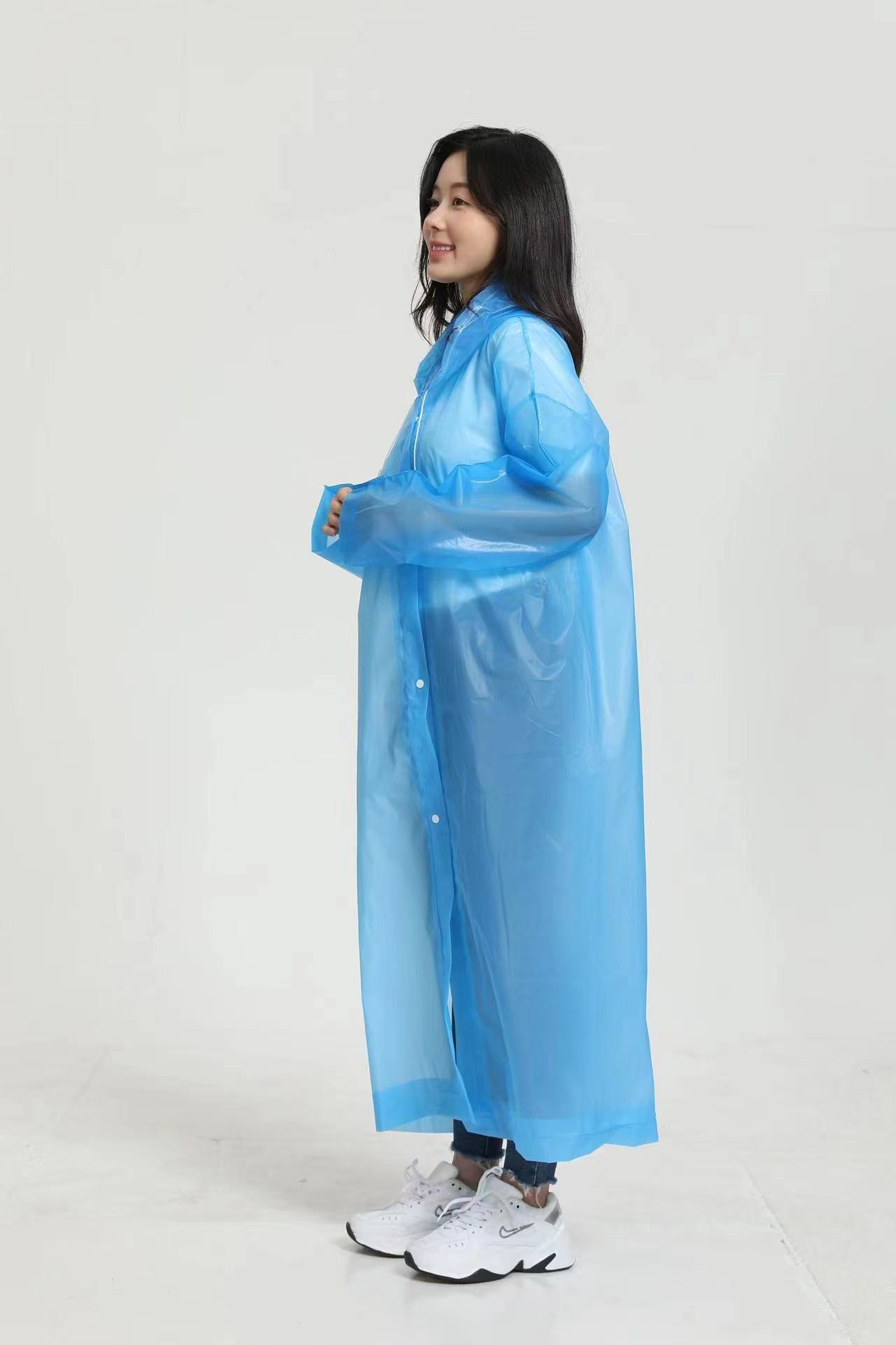eva matte thickened adult transparent raincoat, non-disposable raincoat, cycling raincoat, suitable for both men and women outdoors pic 7