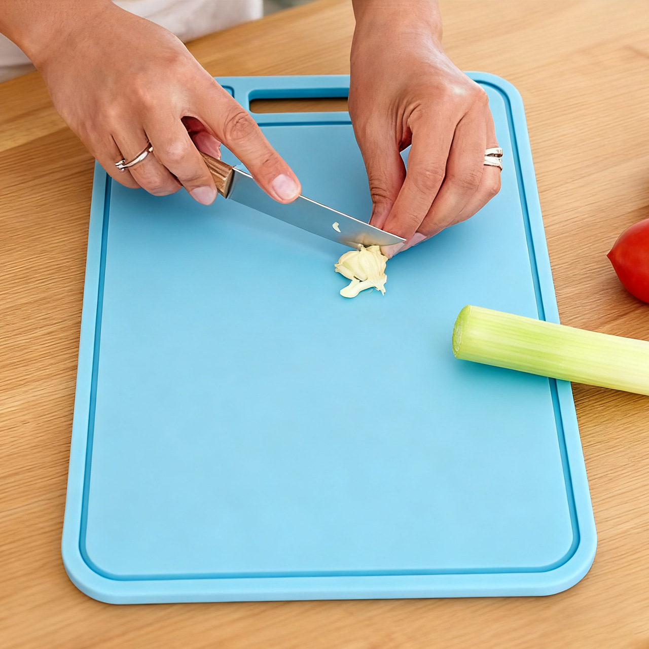 定制硅胶菜板方形食品级餐厅家用水果双面厨房一体式创意切菜砧板详情3